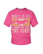 Mines so big i have to use two hands Youth T-Shirt tile