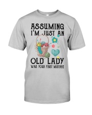 Assuming Old Lady Crochet Classic T-Shirt front