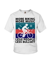 MORE BIKING MORE MUSIC Youth T-Shirt tile