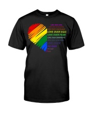 LOVE OVER HATE Classic T-Shirt tile