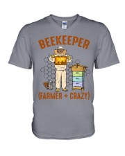 BEEKEEPER FARMER CRAZY V-Neck T-Shirt tile