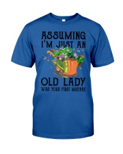 Assuming old lady garden Classic T-Shirt tile