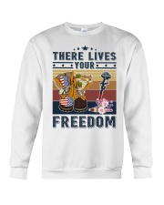 There lives your freedom Veteran Crewneck Sweatshirt tile