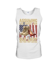 Assuming old lady veteran2 Unisex Tank tile