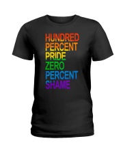100 pride zero shame Ladies T-Shirt tile