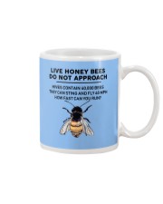 LIVE HONEY BEES DO NOT APPROACH Mug tile