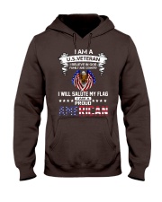 I am a us veteran Hooded Sweatshirt front