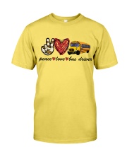 peace love bus driver Premium Fit Mens Tee tile