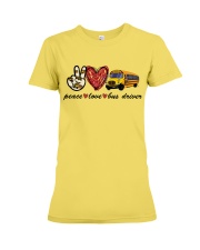 peace love bus driver Premium Fit Ladies Tee tile