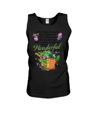 I see trees of green garden Unisex Tank tile