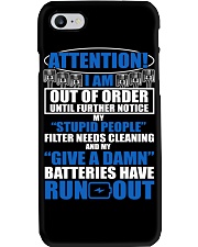 Attention i am out of order until further Phone Case tile