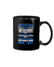 Attention i am out of order until further Mug tile