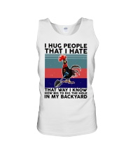 I HUG PEOPLE THAT I HATE Unisex Tank tile