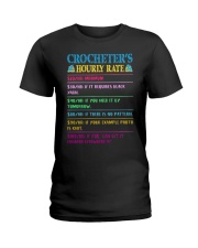 Crocheters hourly rate Ladies T-Shirt tile