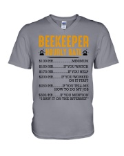 BEEKEEPER HOURLY RATE V-Neck T-Shirt tile