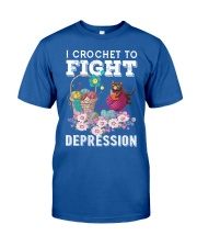 I crochet to fight depression Classic T-Shirt tile