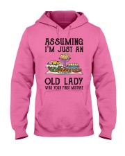 Assuming old lady baker Hooded Sweatshirt tile