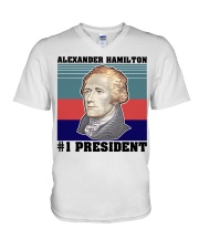 Alexander Hamilton President V-Neck T-Shirt tile