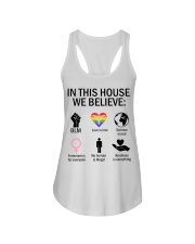 IN THIS HOUSE WE BELIVE Ladies Flowy Tank tile
