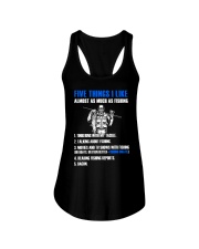 Five things i like almost as much as fishing Ladies Flowy Tank tile