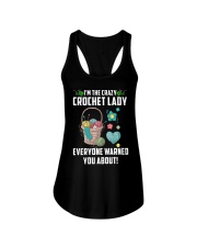 I'm the crazy crochet lady Ladies Flowy Tank tile