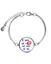Funny shirt for pregnant woman- maternity dress Metallic Circle Bracelet thumbnail