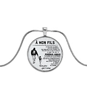 Make it the meaningful message to your son Metallic Circle Necklace thumbnail