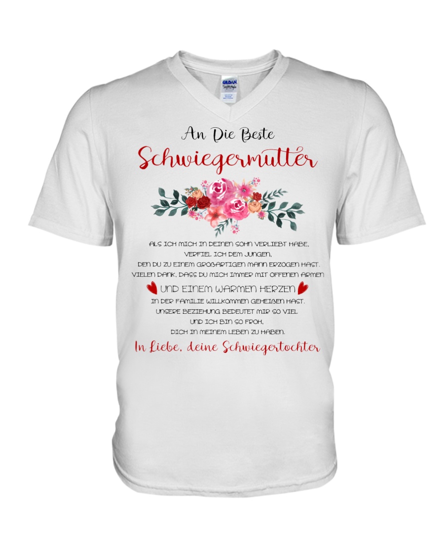 family T-shirt - to mother-in-law V-Neck T-Shirt