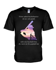 baseball T-shirt - to Mom - baseball player V-Neck T-Shirt thumbnail