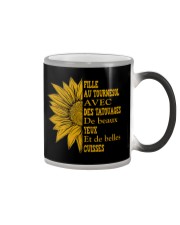 sunflower T-shirt - to girl with tatoos Color Changing Mug thumbnail