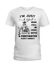 Firefighter A Girl Ladies T-Shirt thumbnail