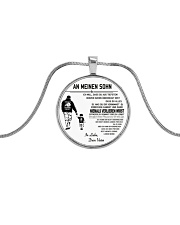Make it the meaningful message to your son Metallic Circle Necklace thumbnail