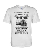 family T-shirt - I asked God French vs V-Neck T-Shirt thumbnail