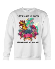 T- rex make me happy Crewneck Sweatshirt thumbnail