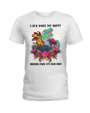 T- rex make me happy Ladies T-Shirt thumbnail