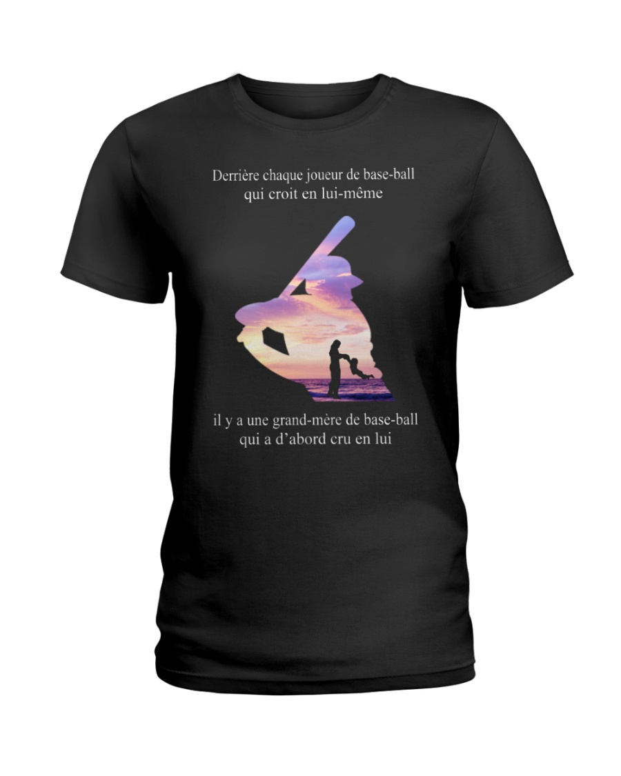 baseball T-shirt - Mom son - baseball player Ladies T-Shirt