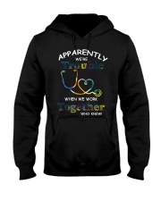 medical mug - we're trouble Hooded Sweatshirt thumbnail