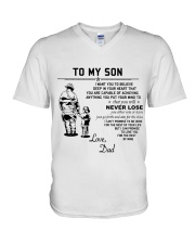 Firefighter Never lose V-Neck T-Shirt thumbnail