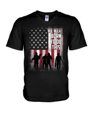 We were born to do this V-Neck T-Shirt thumbnail