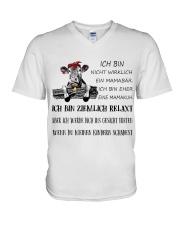 cow mug - I'm more of a mama cow german vs V-Neck T-Shirt thumbnail