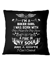 Make it the meaningful message to biker girl Square Pillowcase thumbnail