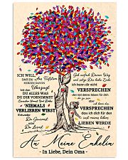 family poster - to granddaughter - never lose 11x17 Poster front