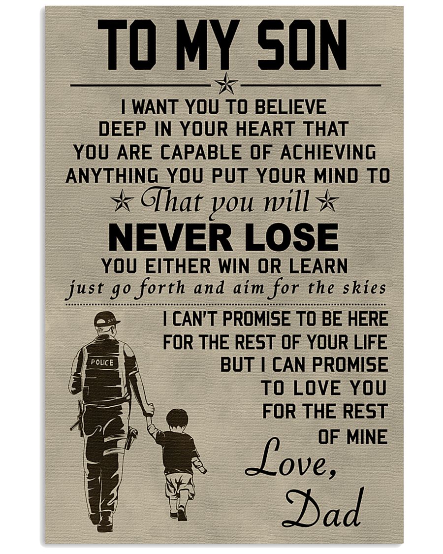 Make it the meaningful message to your son 11x17 Poster