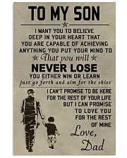 Make it the meaningful message to your son 11x17 Poster front