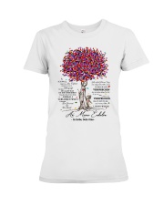 family T-shirt - to granddaughter - never lose Premium Fit Ladies Tee thumbnail