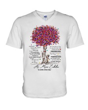 family T-shirt - to granddaughter - never lose V-Neck T-Shirt thumbnail