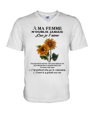 sunflower T-shirt - to wife - never forget that V-Neck T-Shirt thumbnail