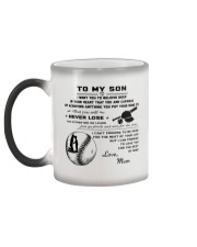 Baseball mug - To my son - Never lose Color Changing Mug color-changing-left