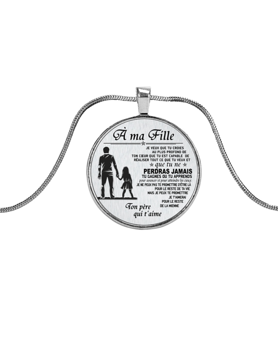 Make it the meaningful message to your daughter Metallic Circle Necklace