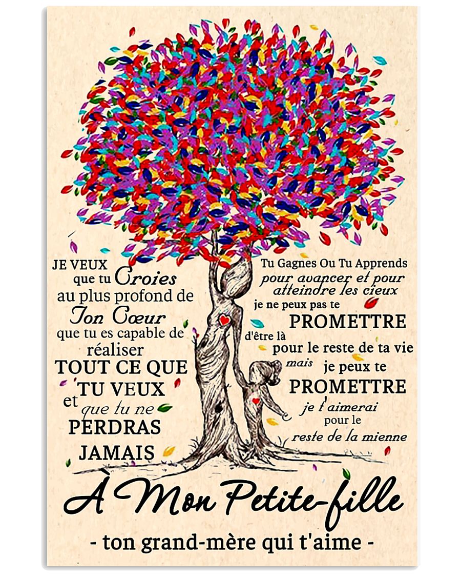 family poster - to granddaughter - never lose 11x17 Poster